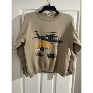 Vintage UH-60A Blackhawk Helicopter Crewneck Sweatshirt Sz Youth L